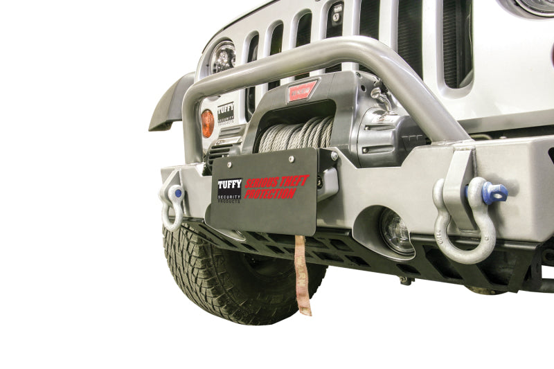Tuffy Flipup License Plate Holder- Winch W/Hawse- Blk TFY333-01