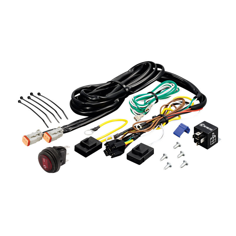 KC HiLiTES Wiring Harness w/40 AMP Relay & LED Rocker Switch (Up to 2 - 130w Lights) KCL6315