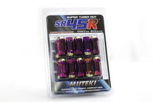 Load image into Gallery viewer, Wheel Mate Muteki HR38 Open End Lug Nuts 12x1.50 Black Chrome / Yellow Ring WHMHR3806BY