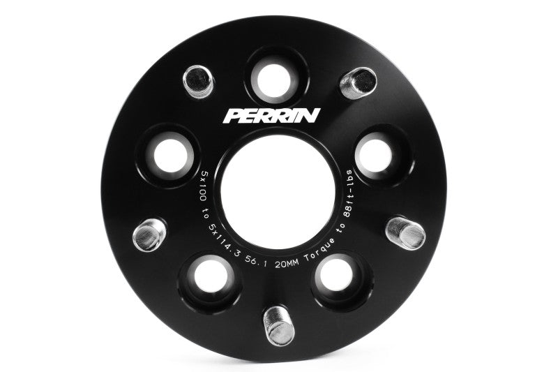 PERRIN Subaru/Toyota/Scion 20mm Wheel Adapter (Bolt-On Type) 5x100 to 5x114.3 w/56mm Hub - Pair PERPSP-WHL-220BK