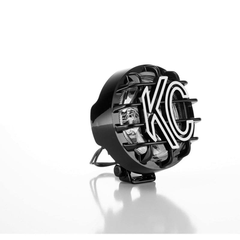 KC HiLiTES Rally 400 4in. Round Halogen Light 55w Spread Beam (Single) - Black KCL1490
