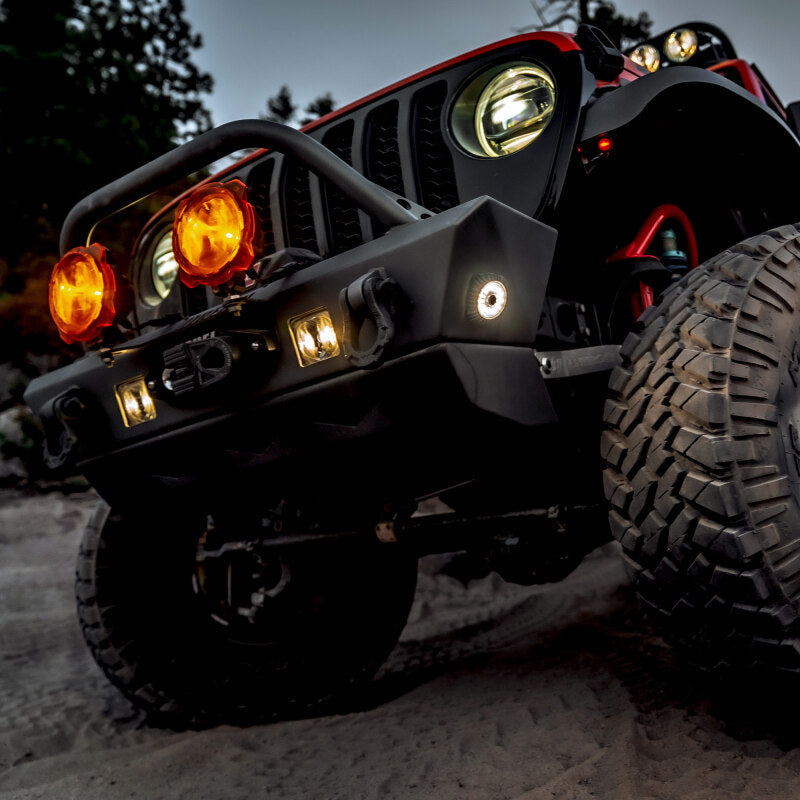 KC HiLiTES Cyclone V2 LED - Rock Light - 6-Light System - Clear - 5W Flood Beam KCL91040