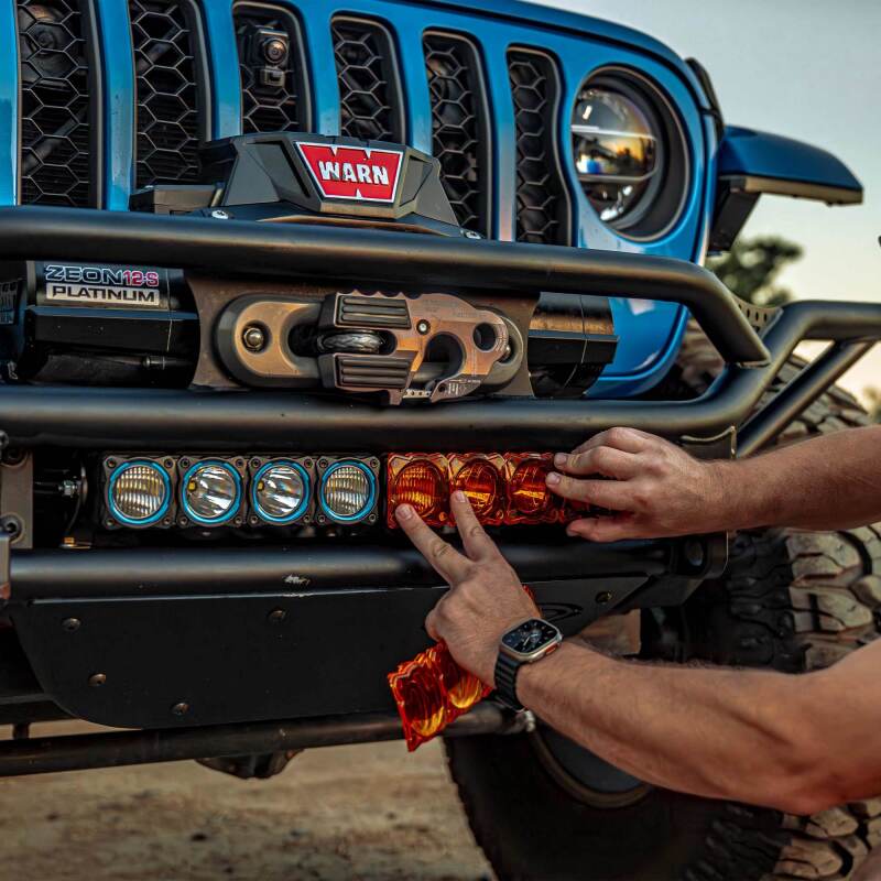 KC HiLiTES FLEX ERA LED Light Bar 10in. Light Shield - Amber (SHIELD ONLY) KCL5333