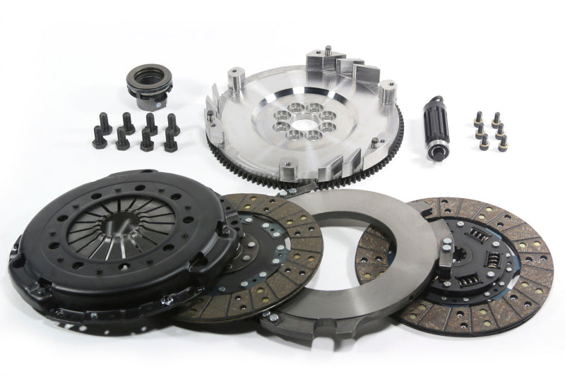 DKM Clutch BMW E46 M3 MS Twin Disc Clutch Kit w/Steel Flywheel (660 ft/lbs Torque) DKMMS-006-054