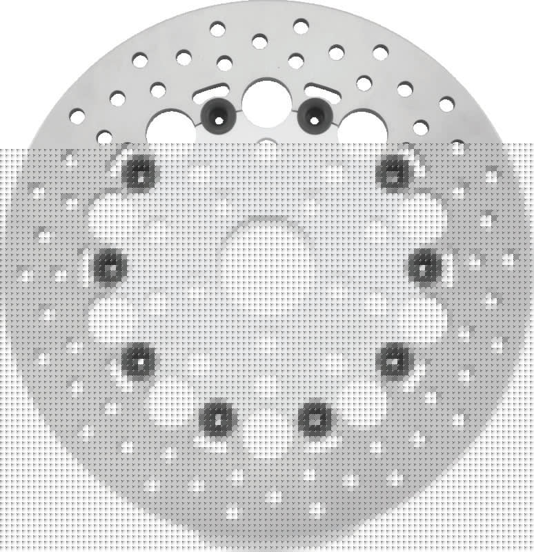 Twin Power 84-17 Big Twin Exc 08-17 FLH FLT Rear 11.5 Floating Rotor Silver Holes TWP666841