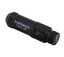 Load image into Gallery viewer, NRG 700 Series M12 X 1.25 Steel Lug Nut w/Dust Cap Cover Set 21 Pc w/Locks &amp; Lock Socket - Black NRGLN-LS710BK-21