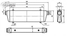 Load image into Gallery viewer, BOOST Products Competition Intercooler 500HP 22" x 7" x 2.5" with 2-3/8" I/O OD