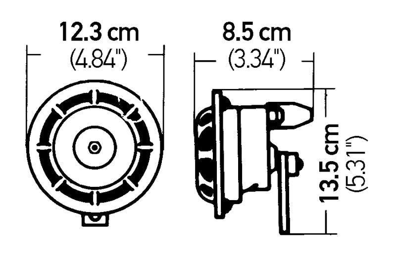 Hella Supertone Horn Set 24V 84w Black HELLA003399101