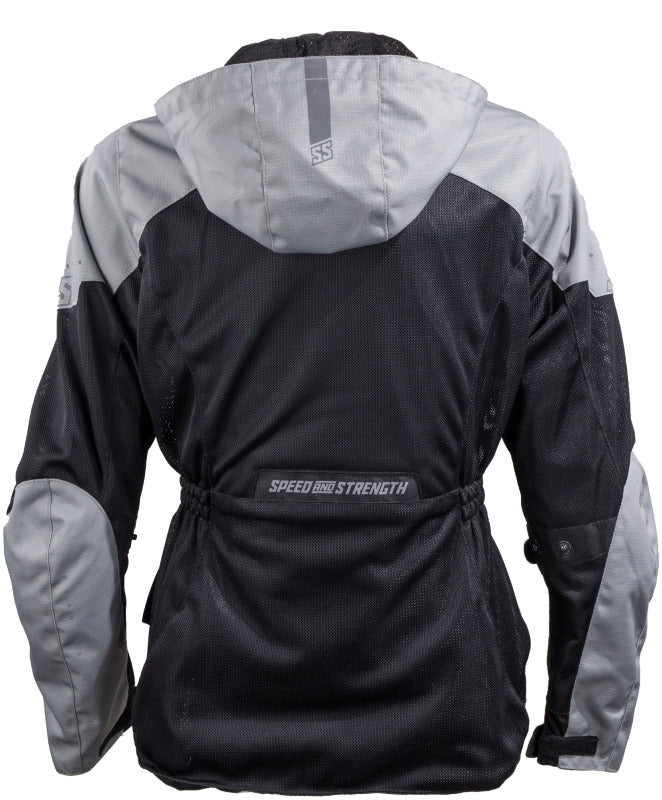 Speed and Strength Starstruck Mesh Jacket Grey/Black Womens - 2XL