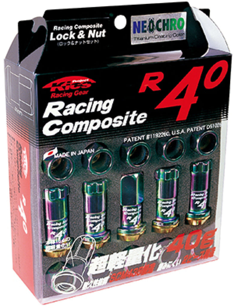 Project Kics 12x1.50 R40 Lug Nuts - Neo Chrome (16+4 Locks) PJKKRC11N