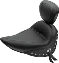 Load image into Gallery viewer, Mustang 84-06 Harley Standard Rear Tire Standard Touring Solo Seat w/Driver Backrest Studs - Black