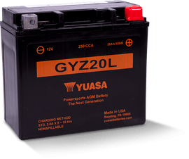 Yuasa GYZ20L High Performance Maintenance Free AGM 12 Volt Battery