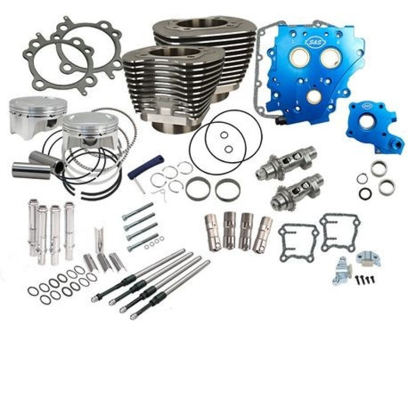 S&S Cycle 07-17 BT 110in Power Package - Wrinkle Black SSC330-0668
