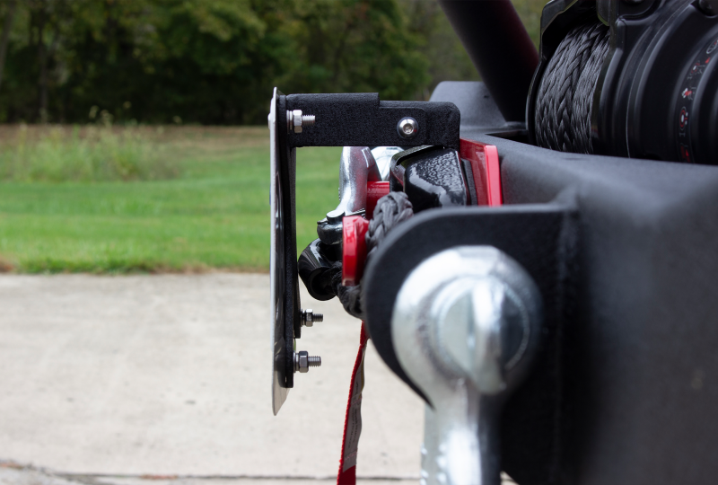 Fishbone Offroad 2018+ Jeep Wrangler JL - Black Aluminum Hawse Fairlead License Plate Mount FBOFB21098