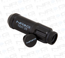 Load image into Gallery viewer, NRG 700 Series M12 X 1.25 Steel Lug Nut w/Dust Cap Cover Set 21 Pc w/Locks &amp; Lock Socket - Black NRGLN-LS710BK-21
