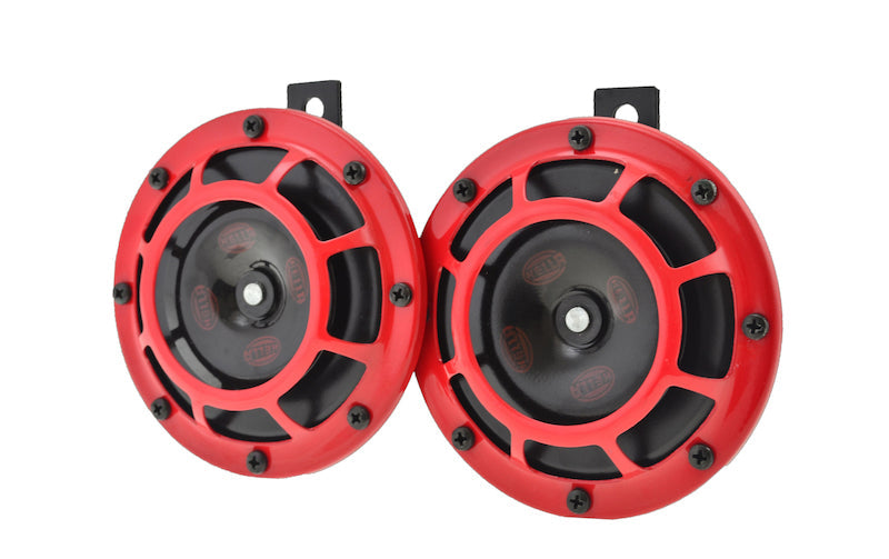 Hella Supertone Horn Kit 12V 300/500HZ Red (003399803 = 003399801) HELLA003399801
