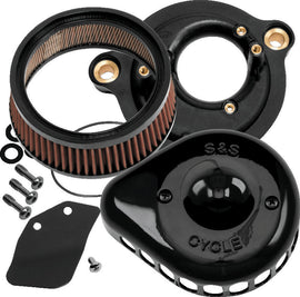 S&S Cycle 2017+ M8 Models Stealth Air Cleaner Kit w/ Gloss Black Mini Teardrop Cover SSC170-0436C