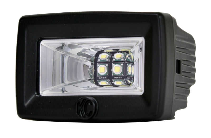 KC HiLiTES C-Series 2in. C2 LED Light 20w Area Flood Beam (Pair Pack System) - Black KCL328