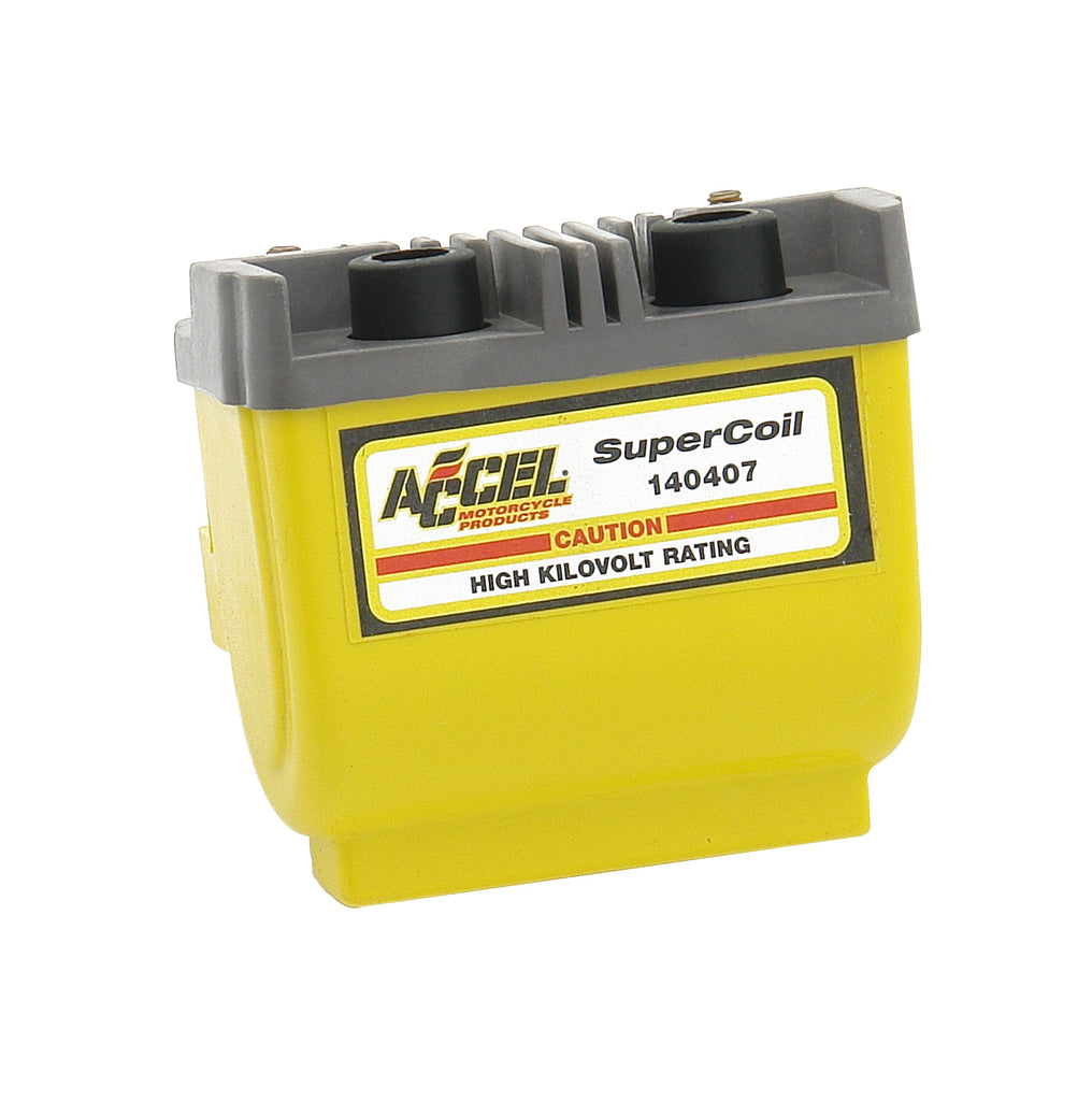 Ignition Coil, Dual Fire, 2.3 Ohms Resistance, Electronic, Yellow, Each - ACCEL 140407 BDDP_140407