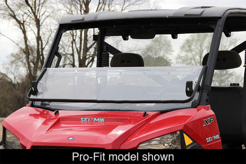 Seizmik 10-14 Polaris 400-570 Ranger Mid-Size - 1.75 in. Versa-Fold Windshield - UV Resistant Poly SZM50-23079KIT