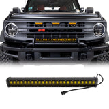 IAG I-Line Yellow LED Bar for Mini Bull Bar for 2021+ Ford Bronco  -  IAG Performance IAG-BDY-F3092