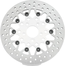 Twin Power 08-Up FLH FLT Rear 11.8in Floating Rotor Mesh Silver TWP666828
