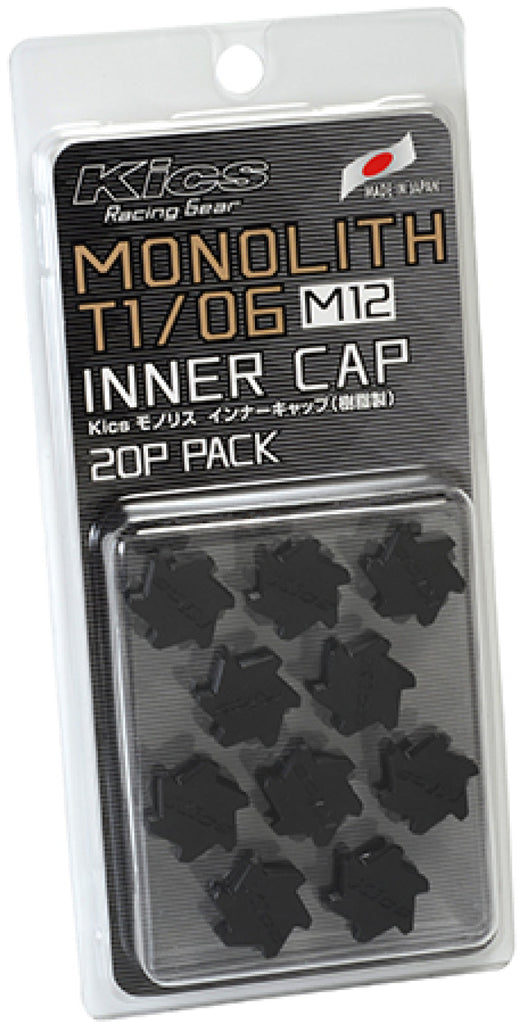 Project Kics M12 Monolith Cap - Black (Only Works For M12 Monolith Lugs) - 20 Pcs PJKWCMF1K