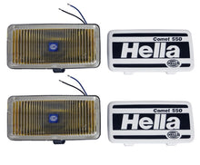 Load image into Gallery viewer, Hella 550 Series 55W 12V H3 Fog Lamp Kit - Amber HELLA005700681