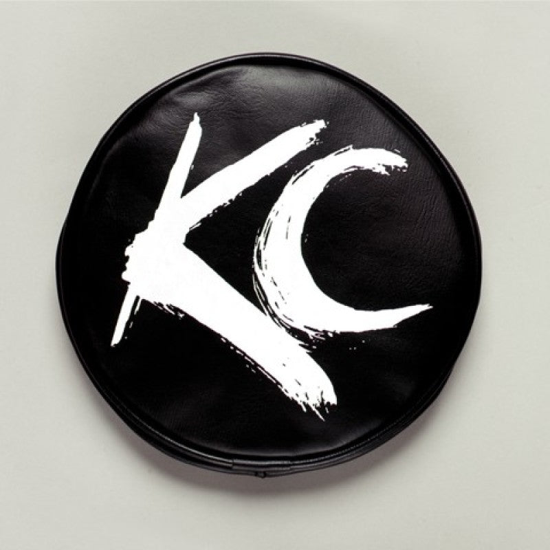 KC HiLiTES 6in. Round Soft Cover (Pair) - Black w/Yellow KC Logo KCL5102