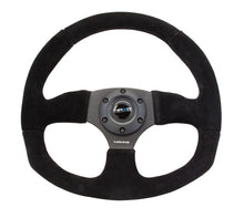 Load image into Gallery viewer, NRG Reinforced Steering Wheel (320mm Horizontal / 330mm Vertical) Black Suede w/Black Stitching NRGRST-009S