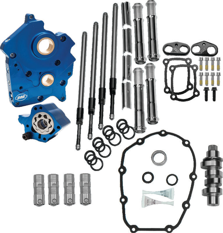 S&S Cycle 2017+ Water Cooled M8 Models Chain Drive 475C Cam Chest Kit w/ Chrome Pushrod Tubes SSC310-1000B