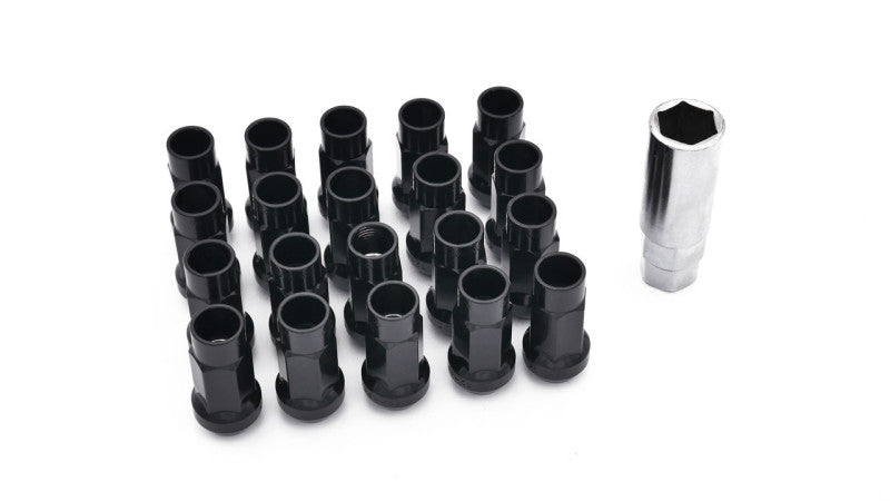 ISR Performance Steel 50mm Open Ended Lug Nuts M12x1.25 - Black ISRIS-12125-BLK