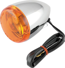 Load image into Gallery viewer, Bikers Choice Chrome Bullet Front Turn Signal Amber Lens Single Filament Replaces H-D 68885-00 BKC489936