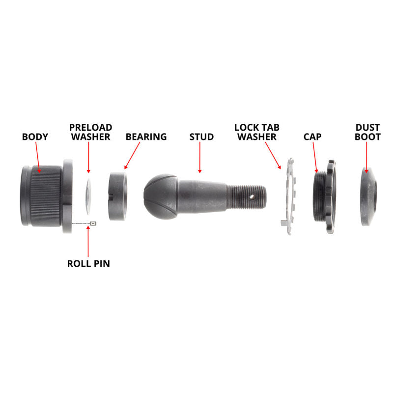 Synergy Jeep JK/WJ HD Non-Knurled Adjustable Ball Joint Kit SYN4127