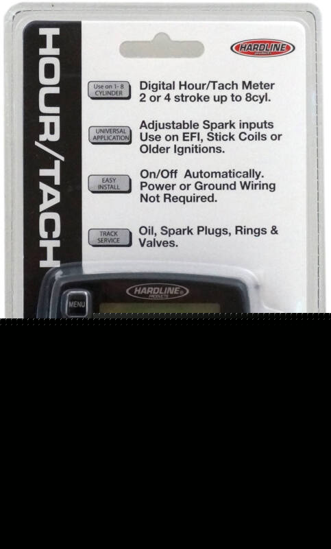 Hardline Hour Tachometer Meter Up To 8 Cylinders HRLHR-8062-2