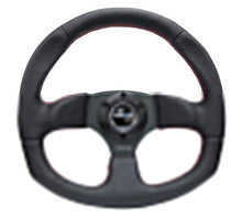 Load image into Gallery viewer, NRG Reinforced Steering Wheel (320mm Horizontal / 330mm Vertical) Leather w/Red Stitching NRGRST-009R-RS