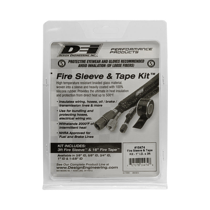 DEI Fire Sleeve and Tape Kit 1in I.D. x 3ft DEI10474