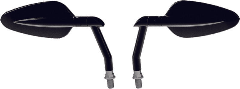 Burly Brand Radar Mirror Set - Black BURB16-1502B