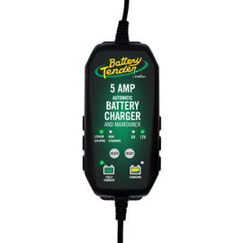 Battery Tender 12V 5A Lead Acid & Lithium Selectable Battery Charger BTN022-0186G-DL-WH