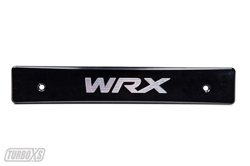 Turbo XS 15-17 Subaru WRX/STi Billet Aluminum License Plate Delete Black Machined WRX Logo TXSWS15-LPD-BLK-WRX