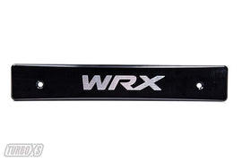 Turbo XS 15-17 Subaru WRX/STi Billet Aluminum License Plate Delete Black Machined WRX Logo TXSWS15-LPD-BLK-WRX