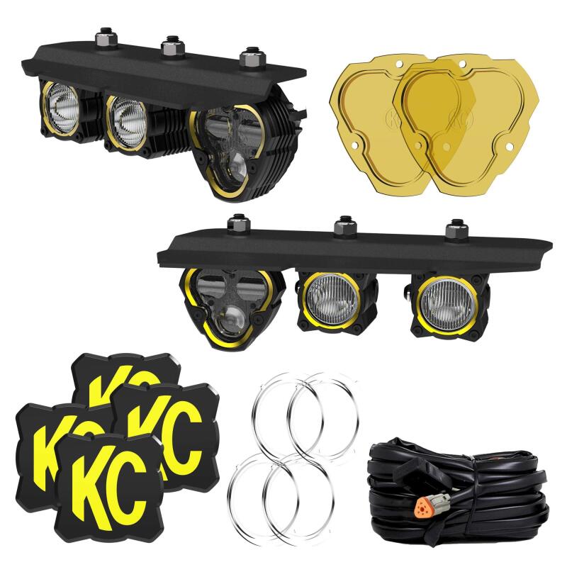 KC HiLiTES 2021+ Ford Bronco FLEX ERA 3 Dual Mode SAE Fog Light Pocket Kit KCL97168
