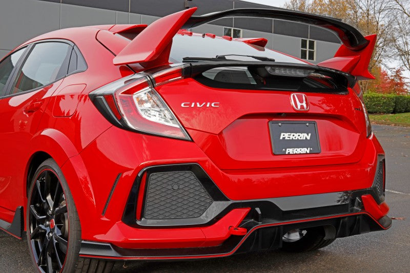 PERRIN 17-21 Honda Civic Si/Type R/Touring/Hatchback Tow Hook Kit Rear - Red PERPHP-BDY-251RD