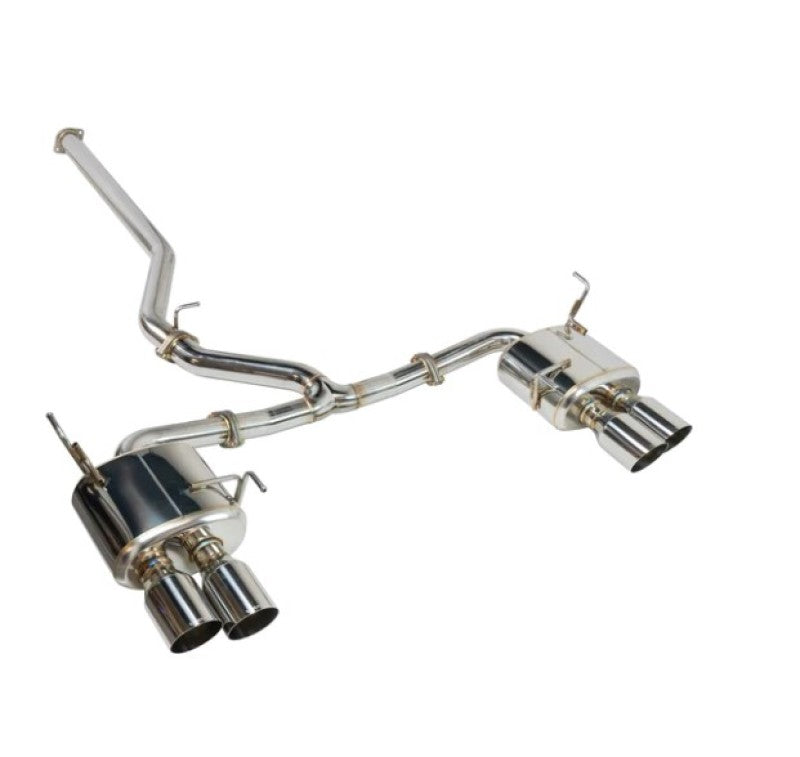 Remark 08-14 Subaru STi GR Hatch Cat-Back Exhaust w/ SS Quad Tips (Non-Resonated) REMRK-C4076S-02N