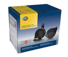 Load image into Gallery viewer, Hella 12V Twin Trumpet Horn Kit with Bracket - Toyota HELLA012010901