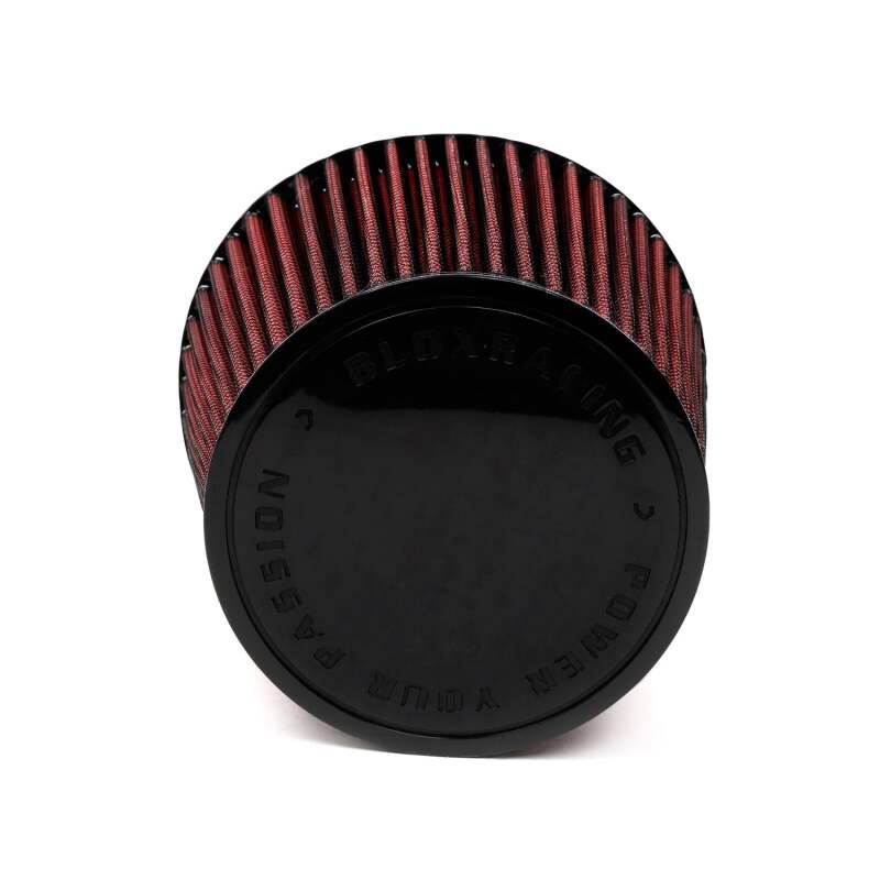 BLOX Racing Performance Filter Kit w/ 3.5inch Velocity Stack Black Filter and 3.5inch Silicone Hose BLOBXIM-00311-BK