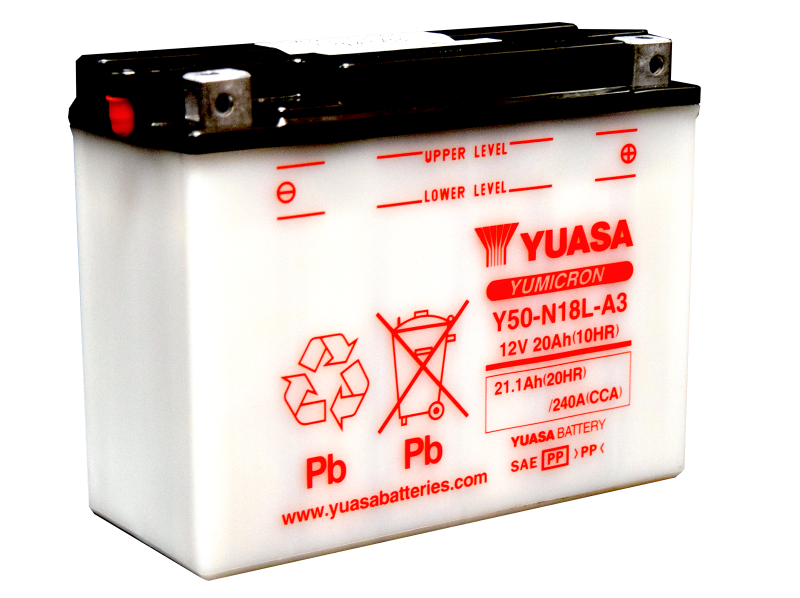 Yuasa Y50-N18L-A3 Yumicron 12-Volt Battery YSAYUAM228A3TWN