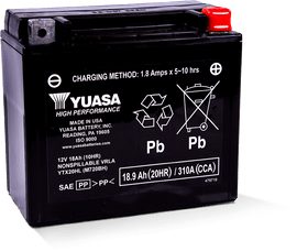 Yuasa YTX20HL Maintenance Free AGM 12 Volt Battery