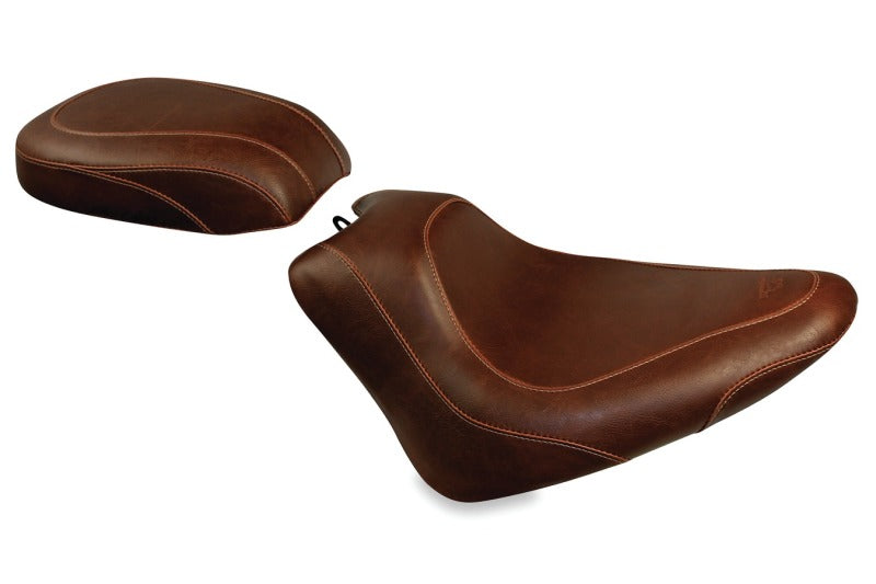 Mustang 11-13 Harley Blackline, 12-17 Slim/Slim S Tripper Solo Seat - Distressed Brown MMP76764
