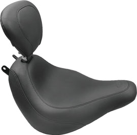 Mustang 18-19 Honda Gold Wing GL1800 Standard Touring 1PC Seat w/ Driver Backrest - Black